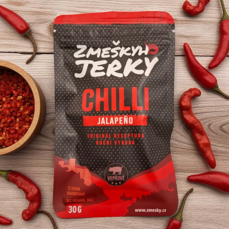 Vepřové jerky s chilli – 30g | Zmeškyho Jerky ??️