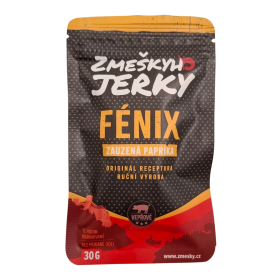 Vepřové jerky Fénix s zauzenou paprikou – 30g | Zmeškyho Jerky 🍖🔥