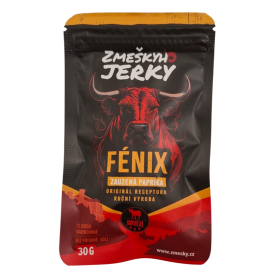 Jerky Fénix Hovězí 30g – Sušené maso se zauzenou paprikou