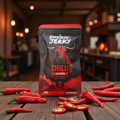 Jerky Chilli Hovězí 30g – Pikantní sušené maso s chilli