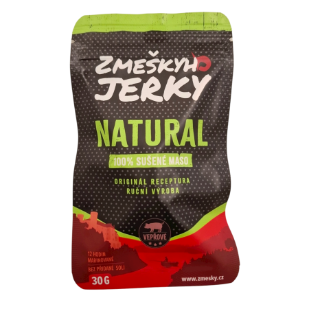 Vepřové jerky s přírodní solí a pepřem – 30g | Zmeškyho Jerky 🍖💪